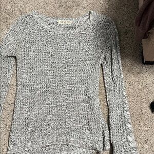 Pink Rose Women's Heathered Gray Sweater
